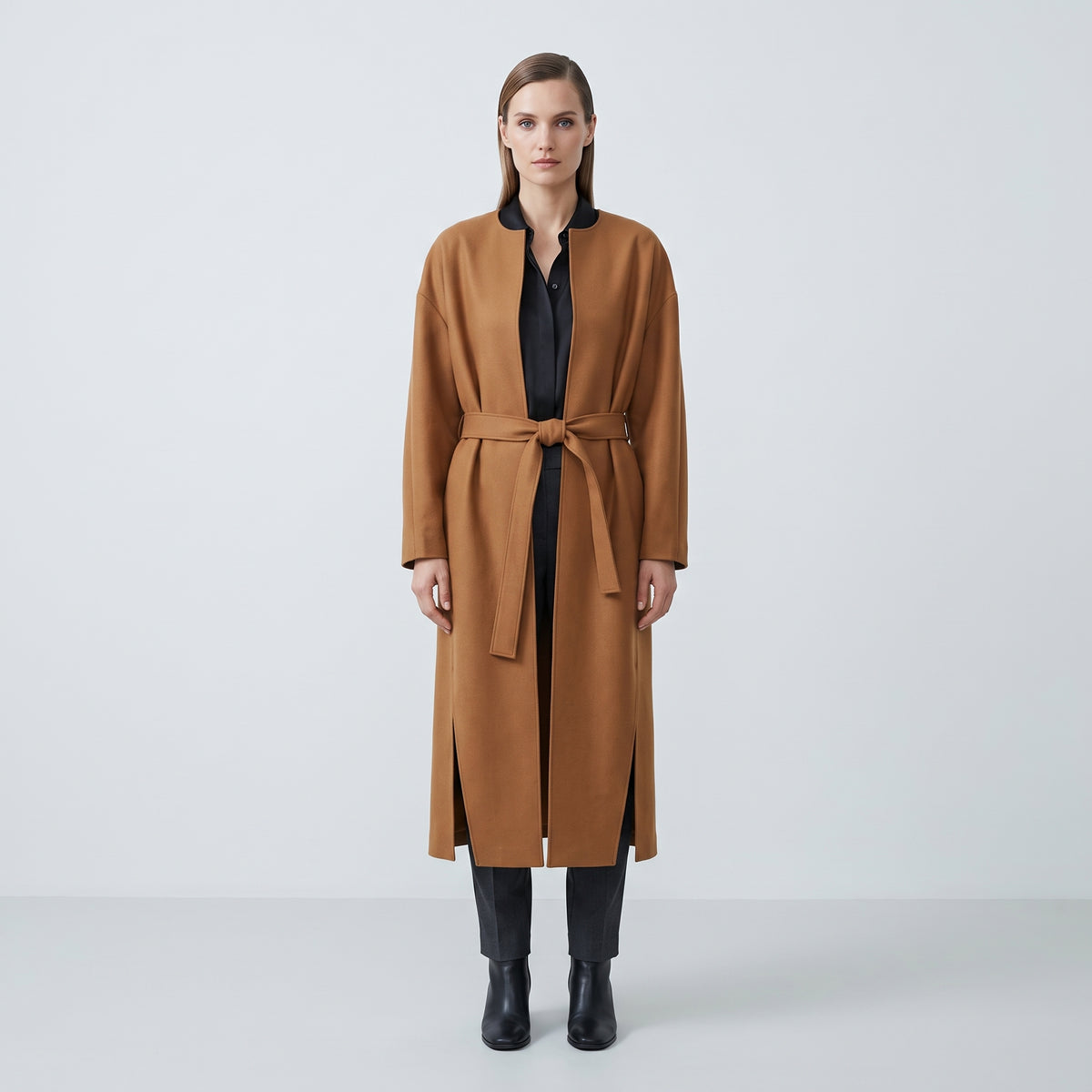 NATAN Classic Belted Camel Coat - view 2