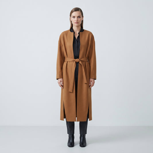 NATAN Classic Belted Camel Coat - view 2