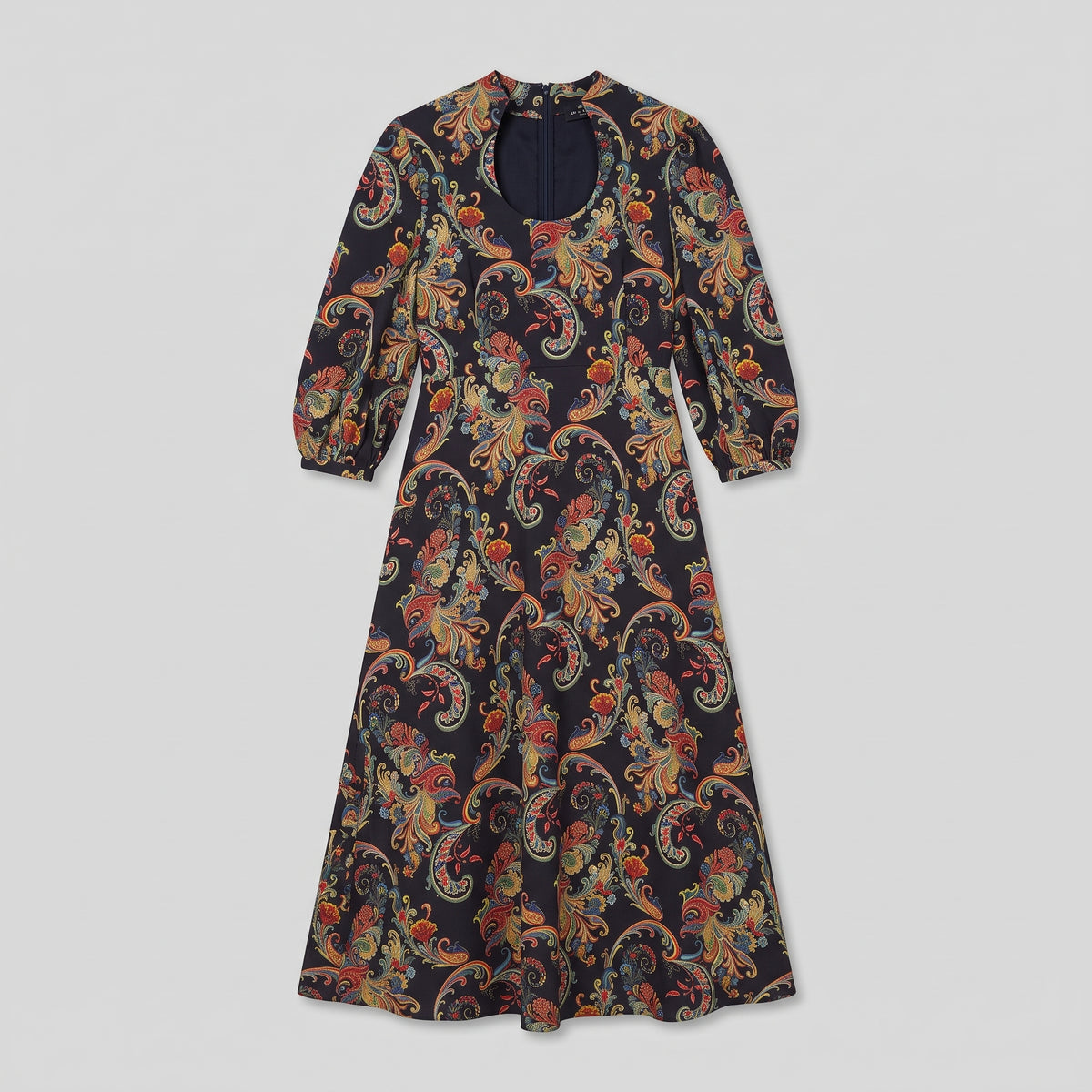 ETRO Paisley Print Keyhole Midi Dress