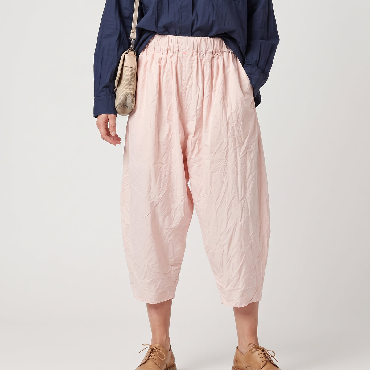 CASEY CASEY Cropped Pink Cotton Pants - view 2