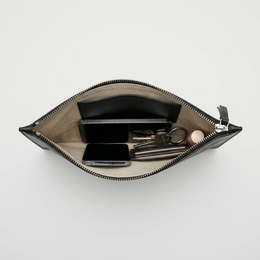 COURREGES Sleek Leather Logo Pouch - view 4