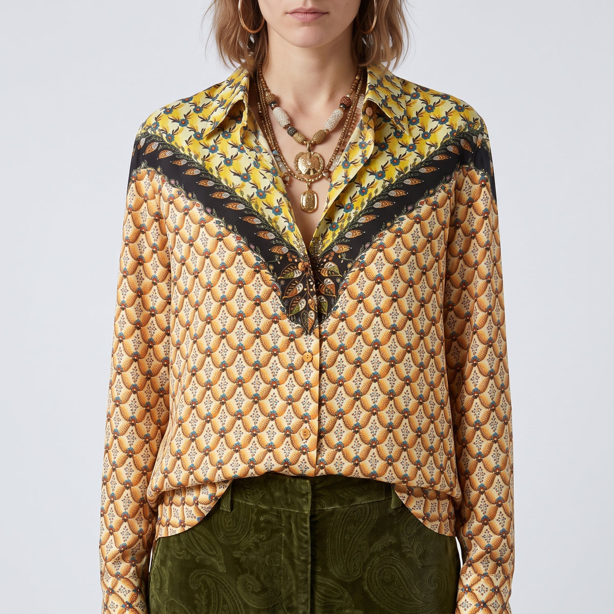 ETRO Multi-Patterned Long Sleeve Shirt - view 2