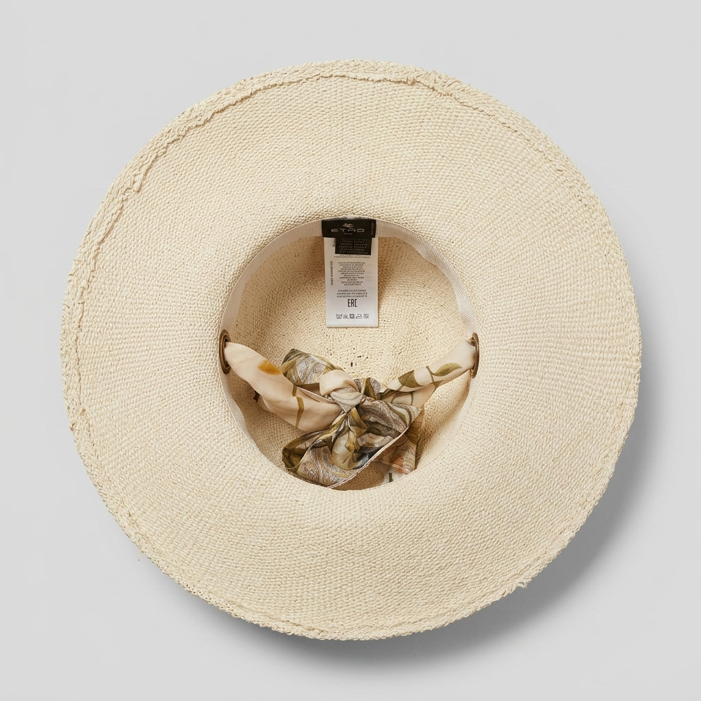 Wide-Brim Straw Sun Hat