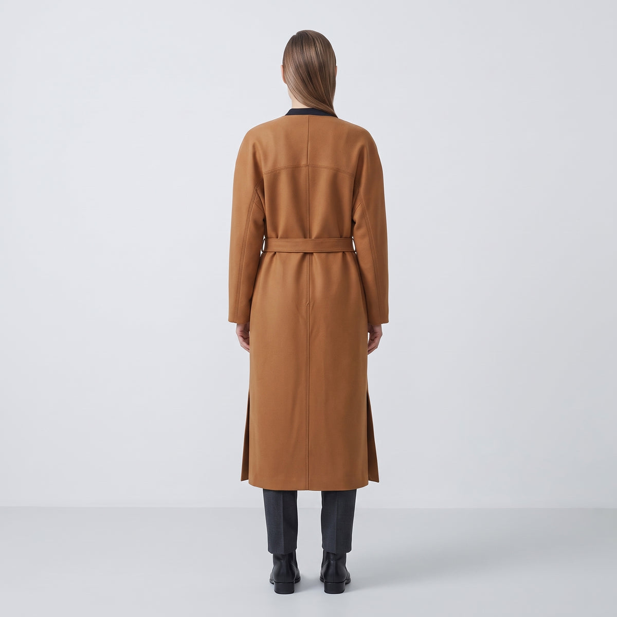 NATAN Classic Belted Camel Coat - view 4