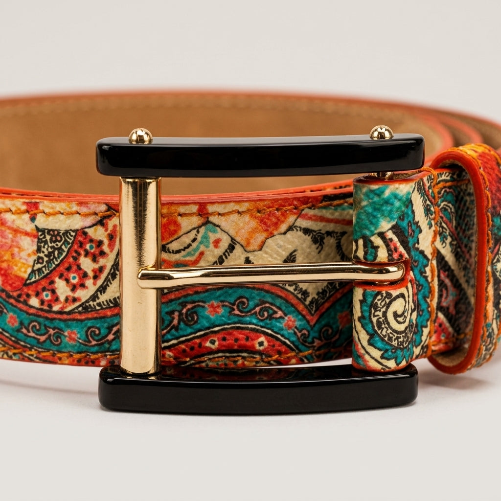 ETRO Multicolor Paisley Pattern Belt - view 3