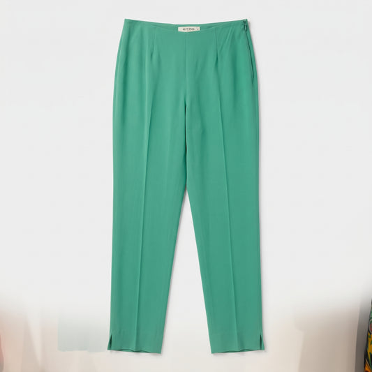 Tailored Green Crease Trousers