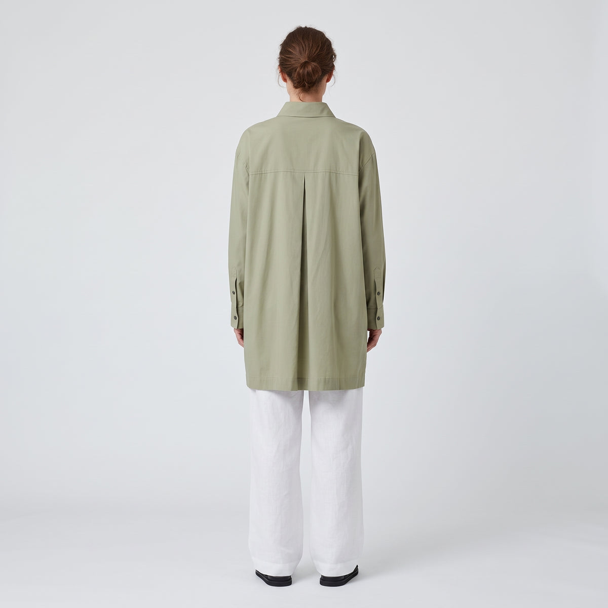 Oversized Greensand Button-Down Shirt