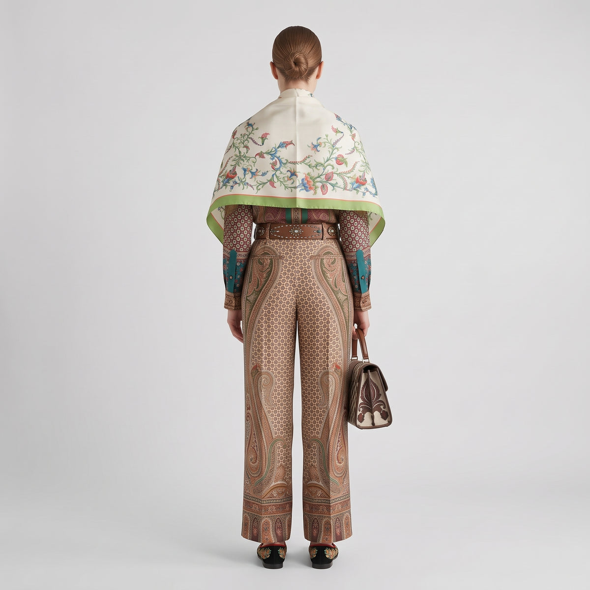 ETRO Floral Print Silk Square Scarf - view 4