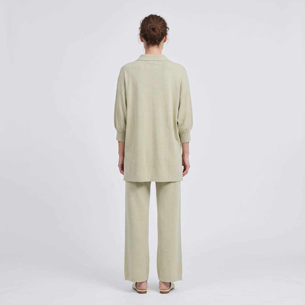 ALBERTA FERRETTI Beige Button Down Knit Top - view 4