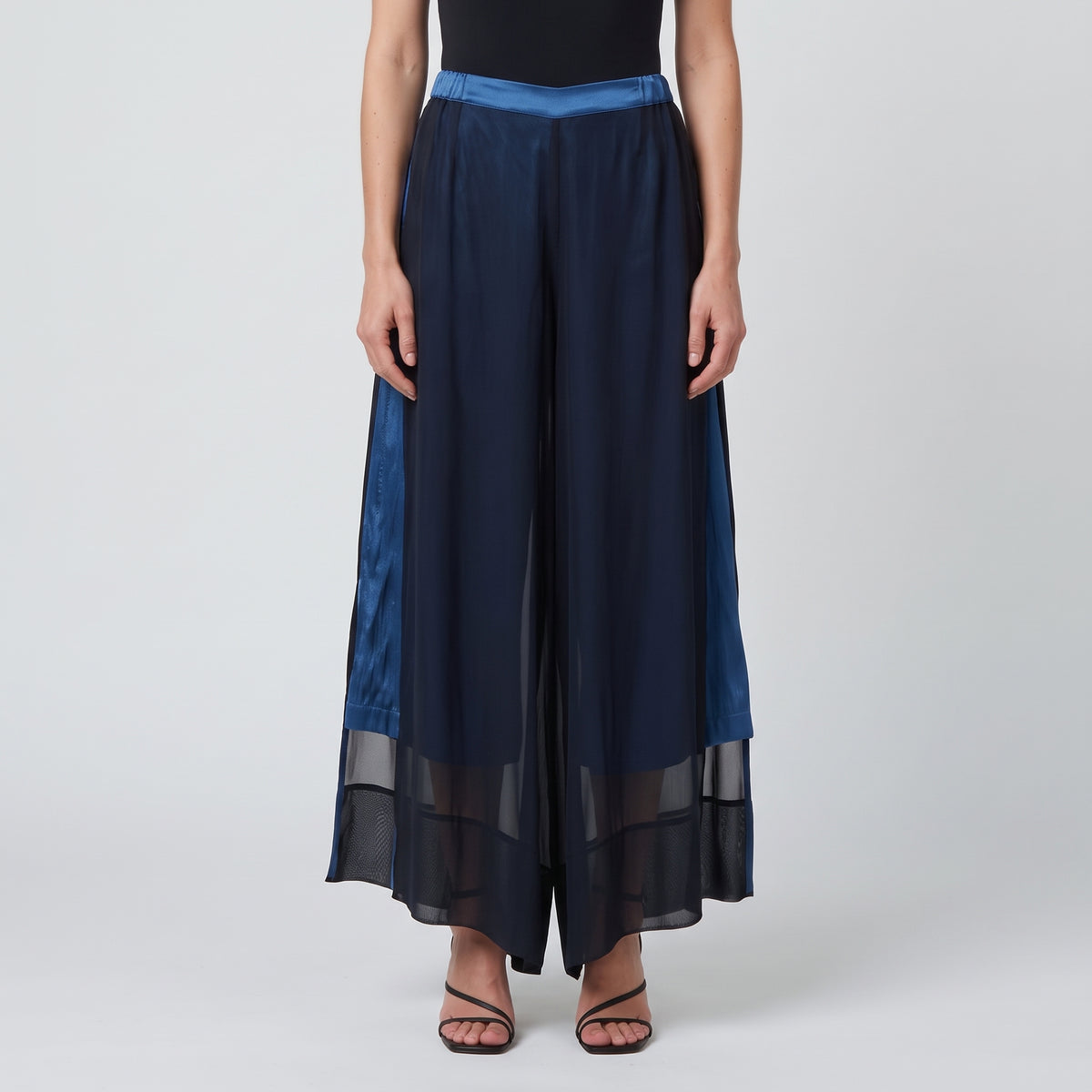 MIIN Sheer Layered Satin Pants - view 6