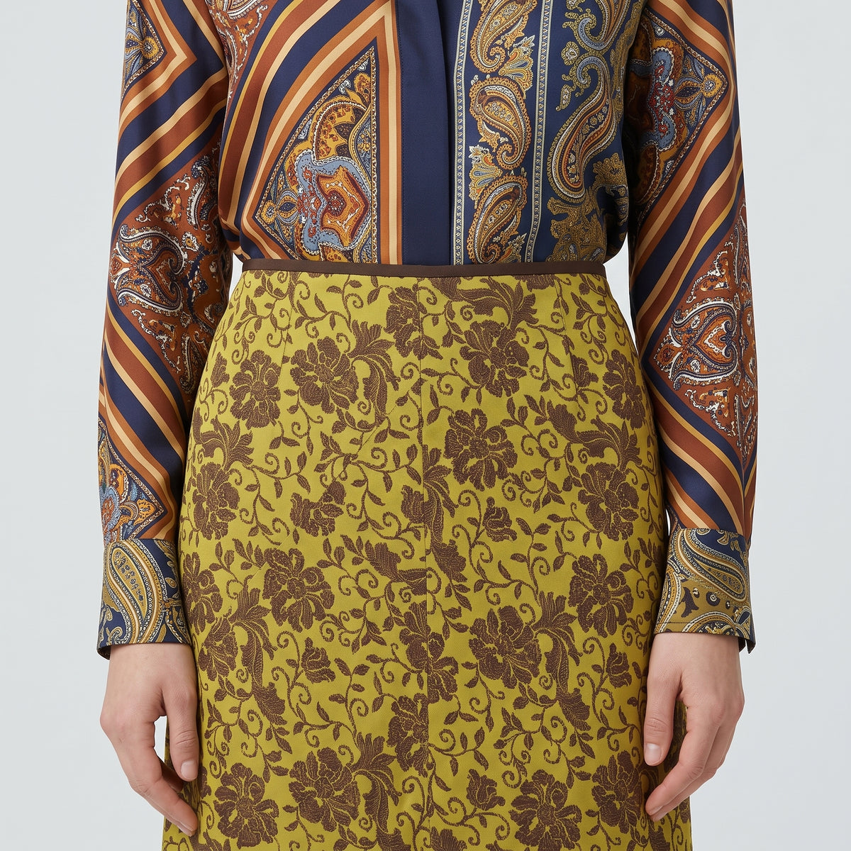 DRIES VAN NOTEN Floral Jacquard Midi Skirt - view 2