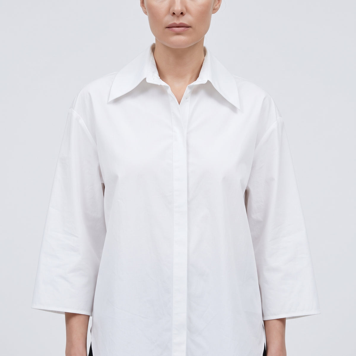 CALCATERRA Oversized White Cotton Shirt - view 2