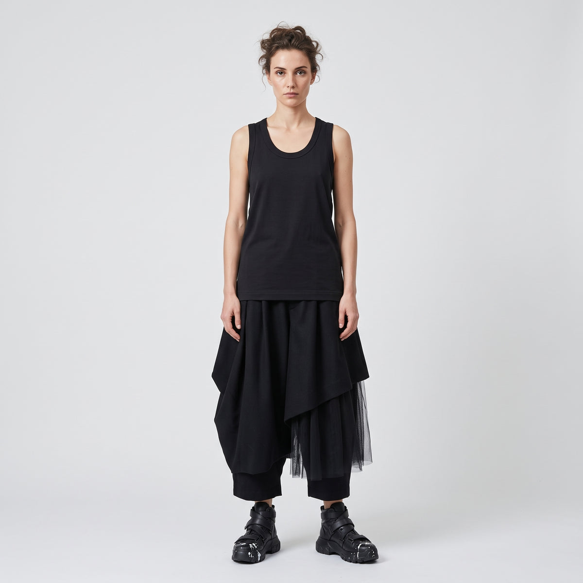 COMME DES GARCONS Classic Black Cotton Tank Top - view 3
