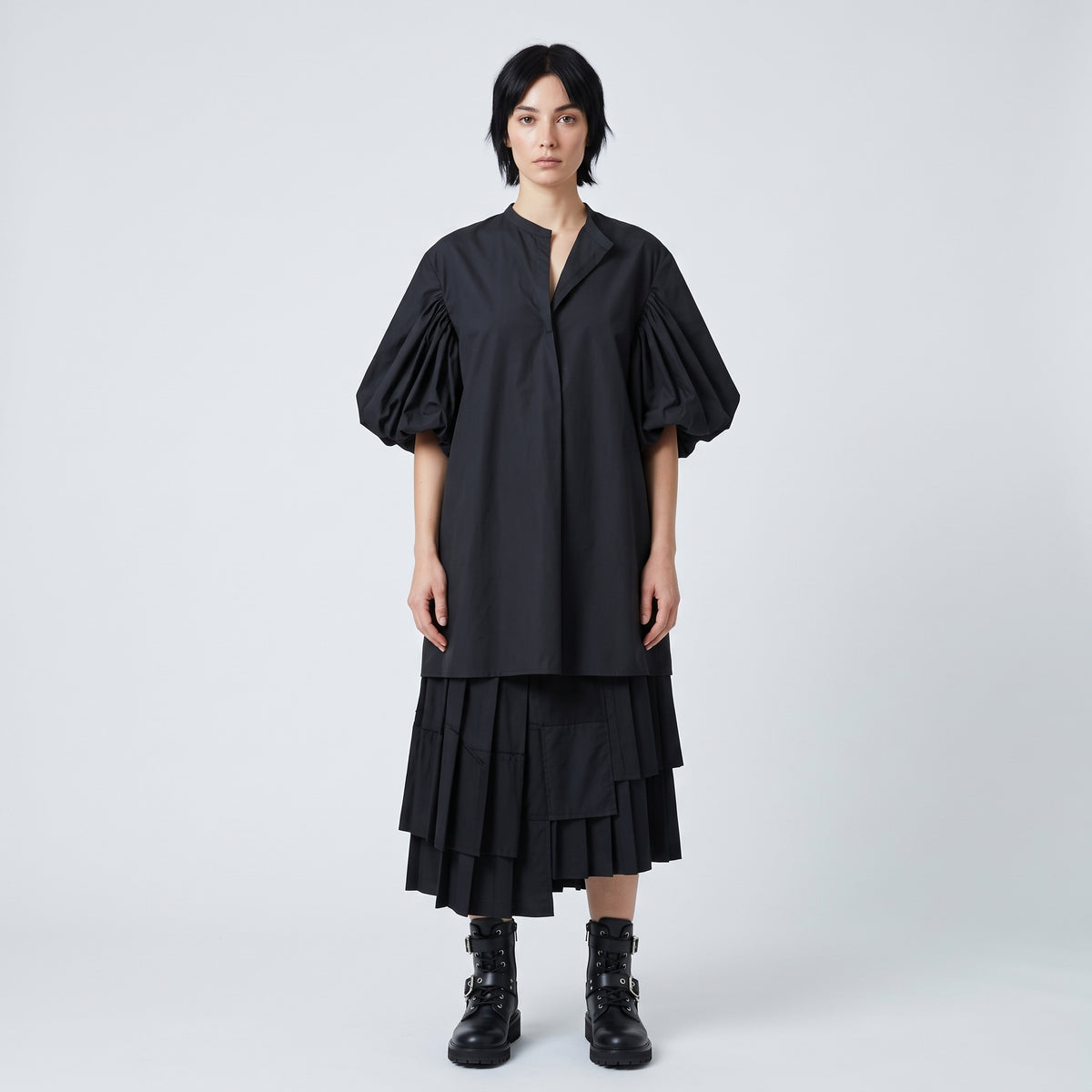 JUNYA WATANABE Puff Sleeve Split Collar Blouse - view 3