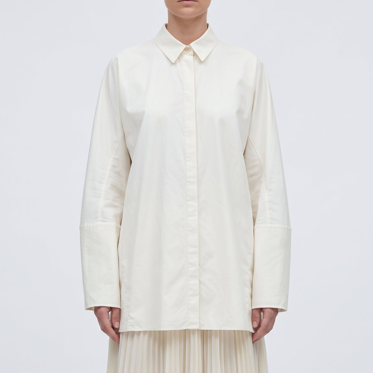 VIONNET Oversized White Cotton Blouse - view 2