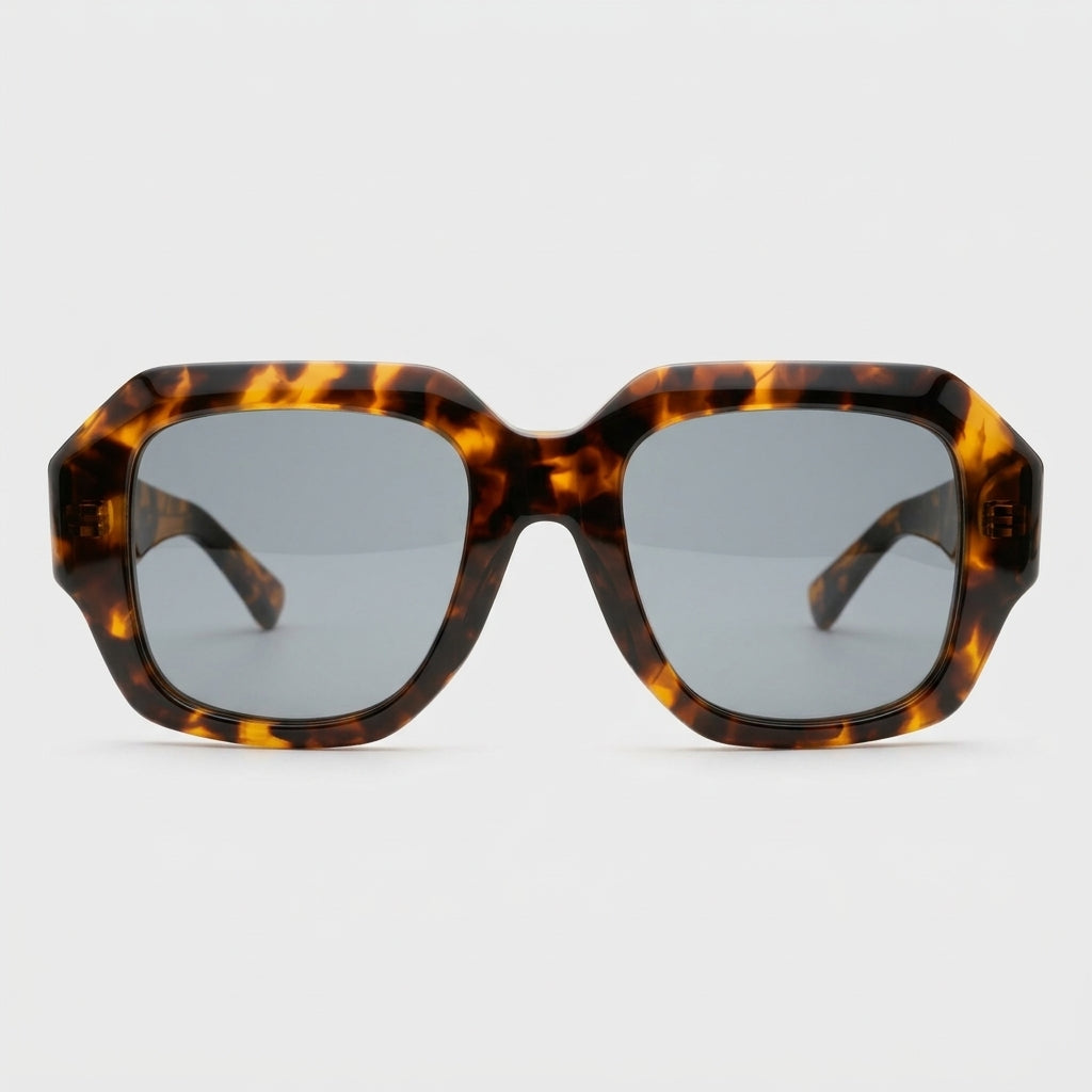 Oversized Tortoiseshell Square Sunglasses