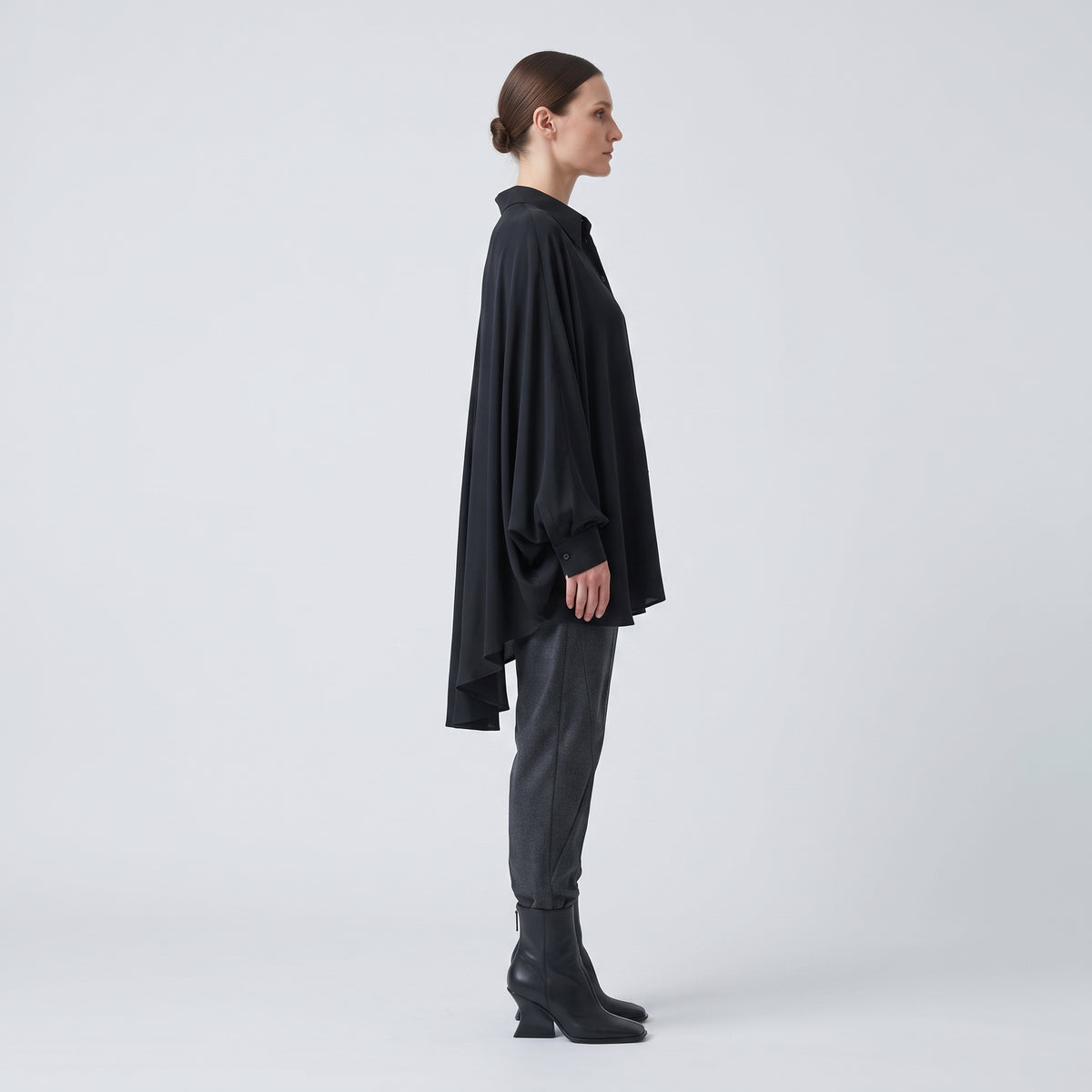 ACT N1 Oversized High-Low Drape Shirt - view 4