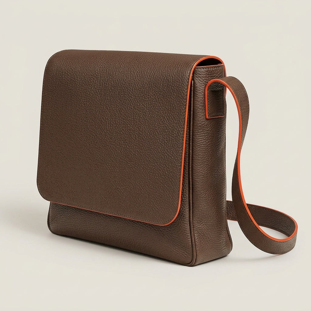 Brown Leather Messenger Bag