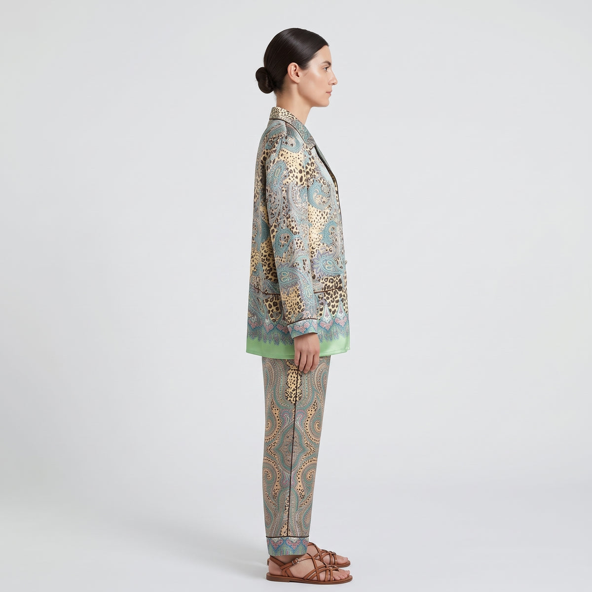 ETRO Paisley Leopard Print Silk Shirt - view 4