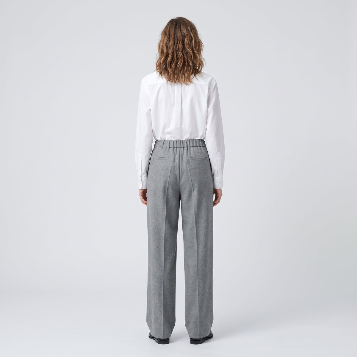 DUSAN Silver Grey Pleated Trousers - view 5