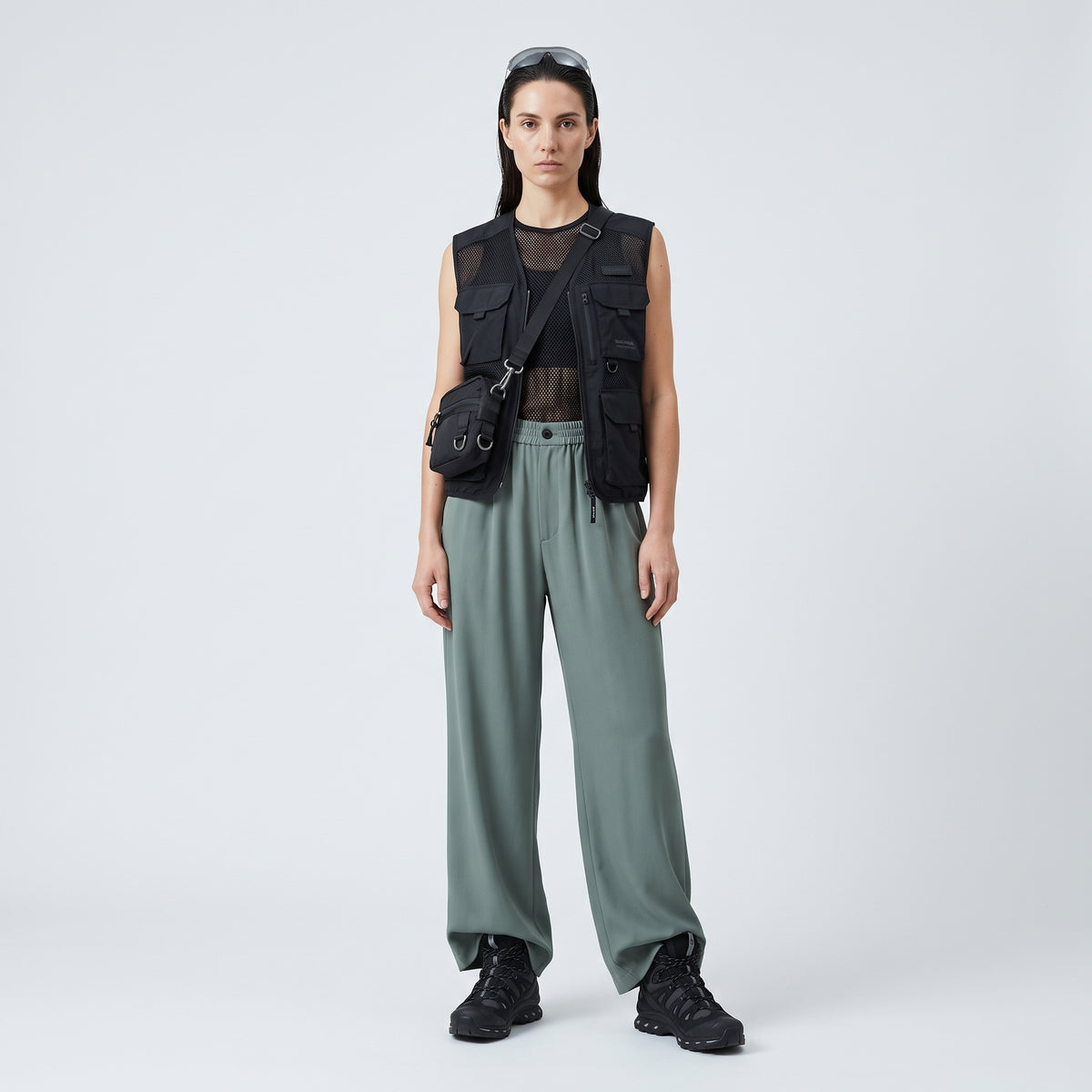 Wide-Leg Drapey Trousers