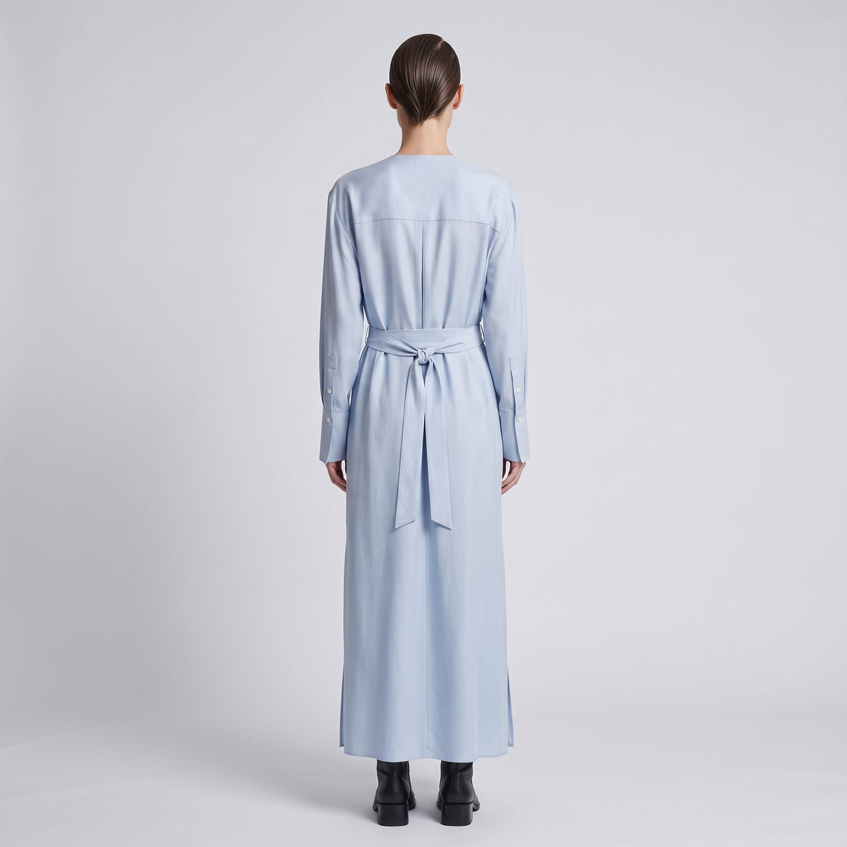 BY FANG Pleated Belted Midi Dress - view 5