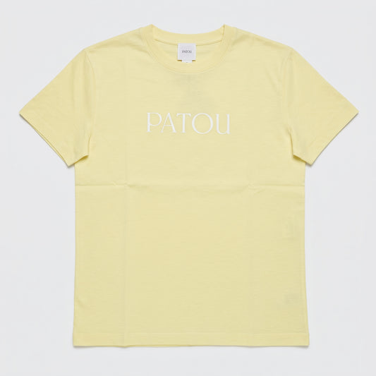 PATOU Pale Yellow Logo Cotton T-Shirt