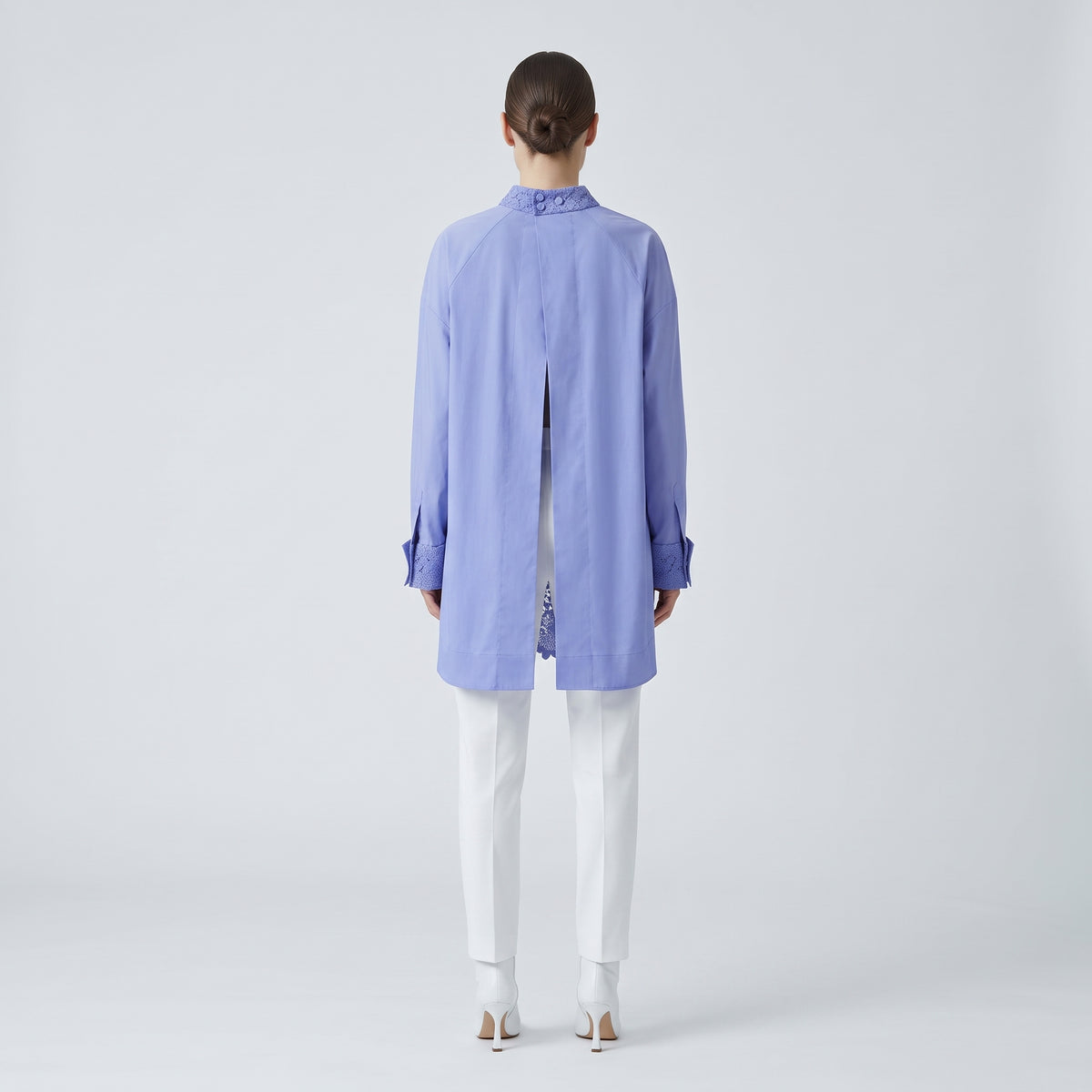 AKNVAS Floral Lace Mock Neck Tunic - view 5