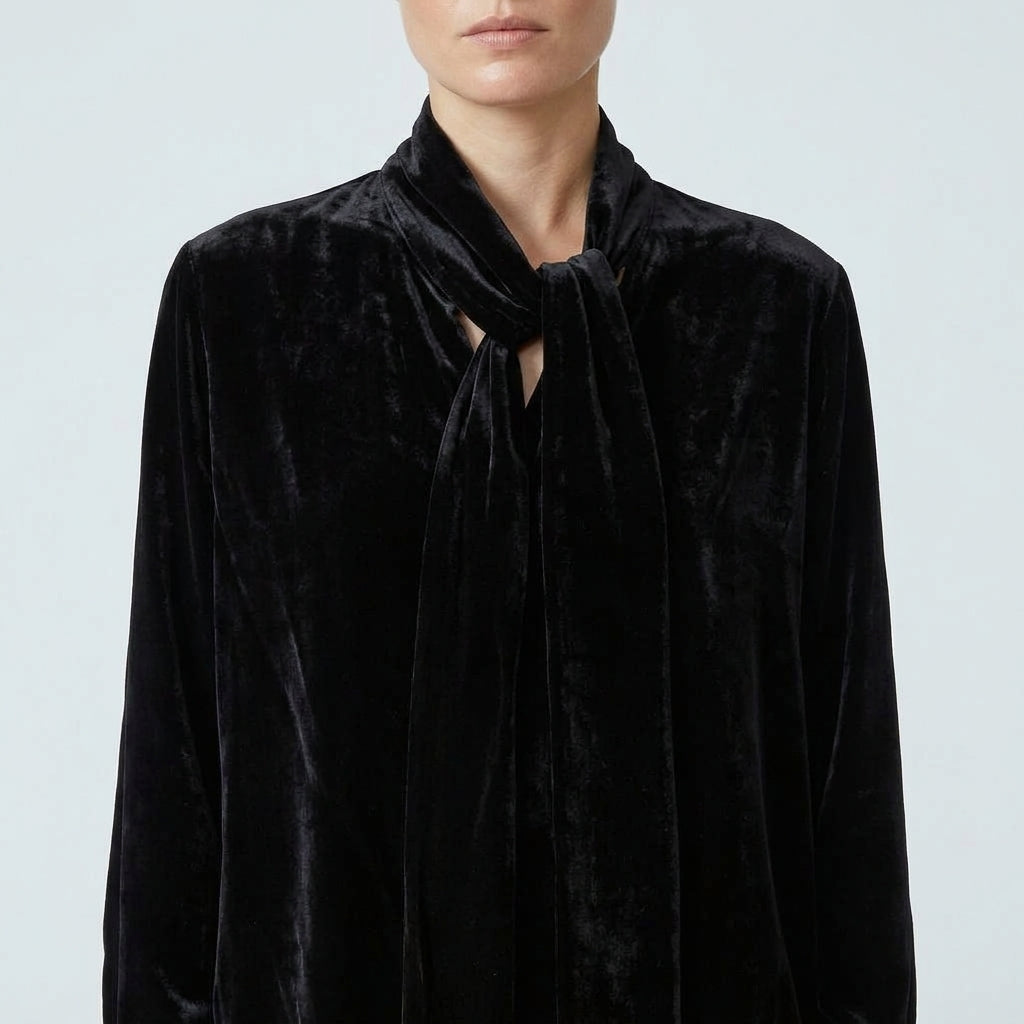 NATAN Velvet Tie-Neck Blouse - view 5