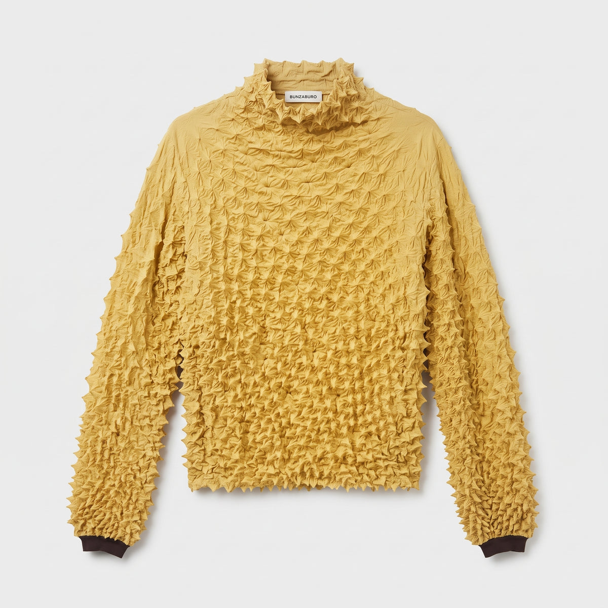 BUNZABURO Textured Honey Mustard Blouse