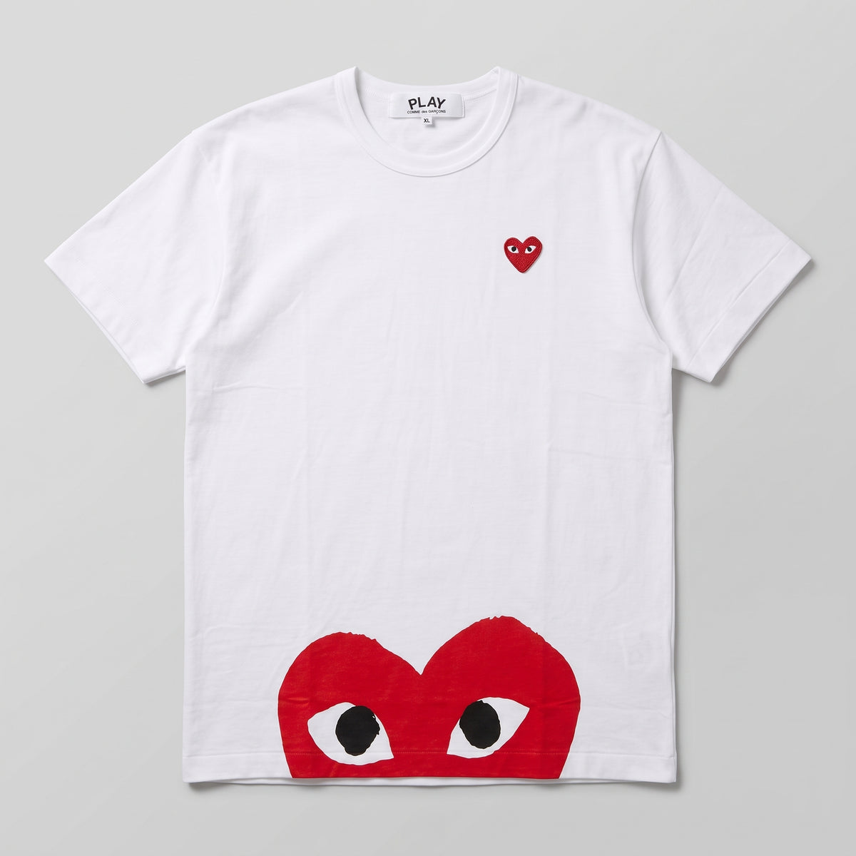 PLAY COMME DES GARCONS White Cotton Heart T-Shirt