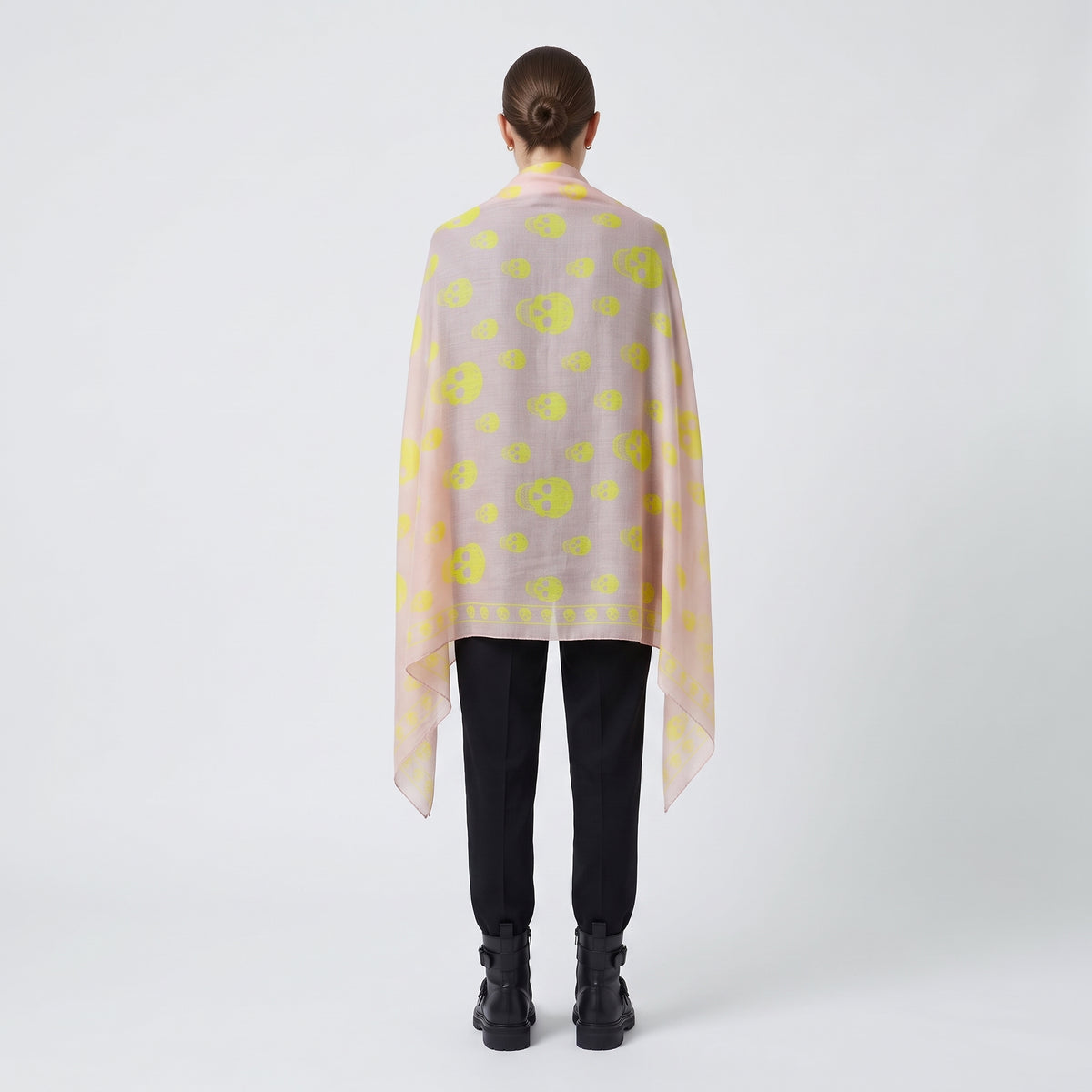 ALEXANDER MCQUEEN Skull Print Silk Scarf - view 5