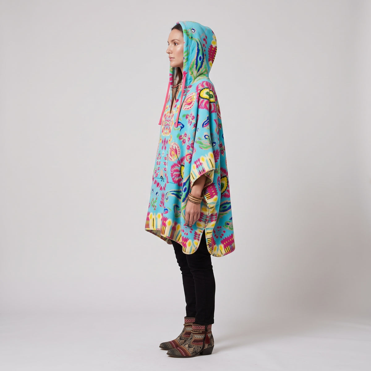 ETRO Vibrant Floral Hooded Towel Poncho - view 4