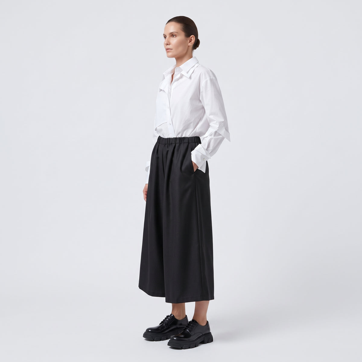 CDG CDG Cropped Wide Leg Trousers - view 4