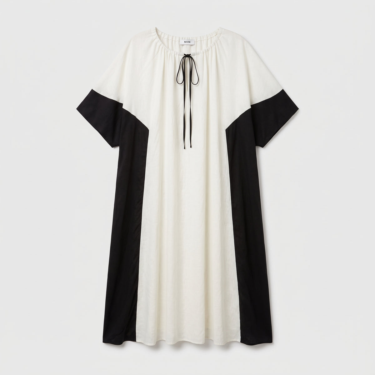 Monochrome Color-Blocked Dress