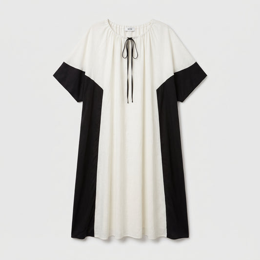 Monochrome Color-Blocked Dress