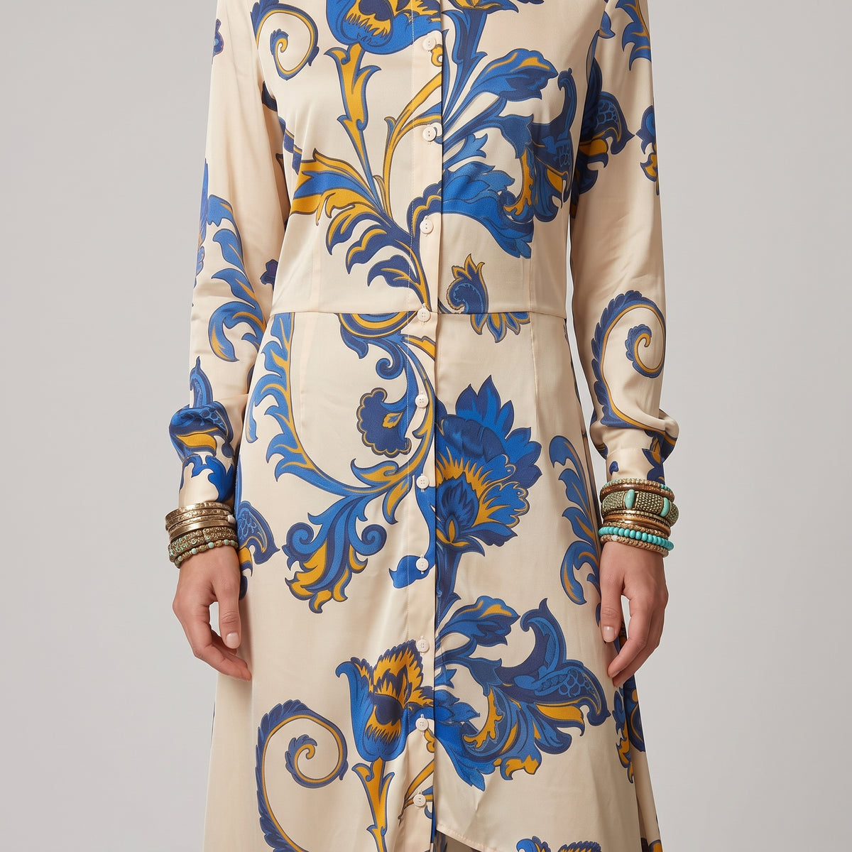 ETRO Baroque Asymmetric Shirt Dress - view 2