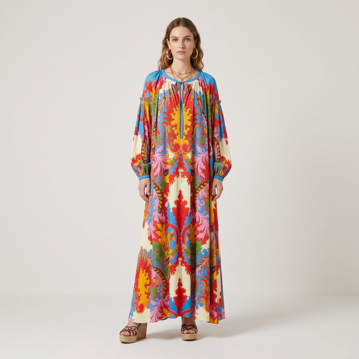 ETRO Vibrant Paisley Print Kaftan Dress - view 3