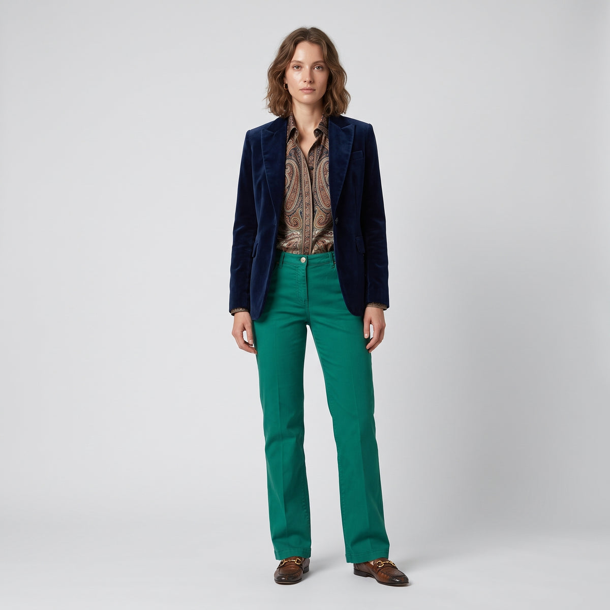 Vibrant Green Straight Leg Jeans