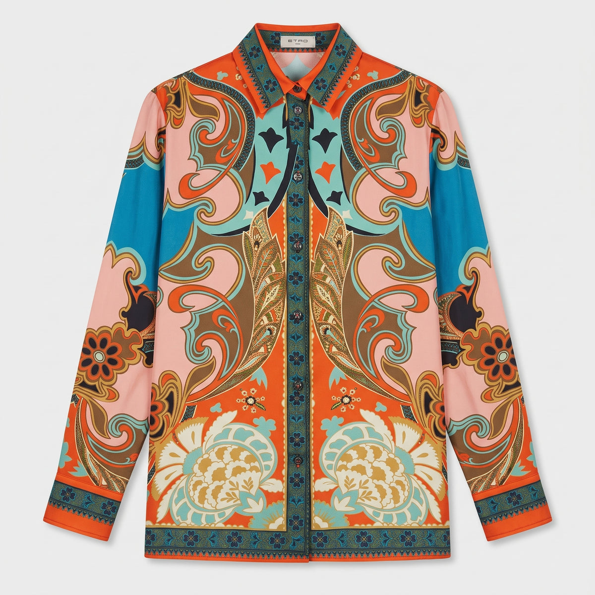 ETRO Vibrant Paisley Print Silk Shirt