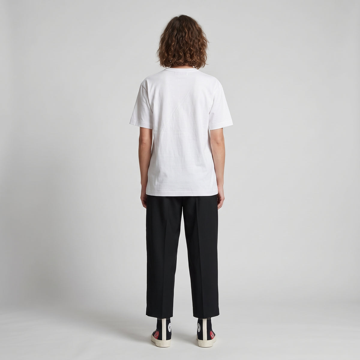 PLAY COMME DES GARCONS White Cotton Heart T-Shirt - view 5