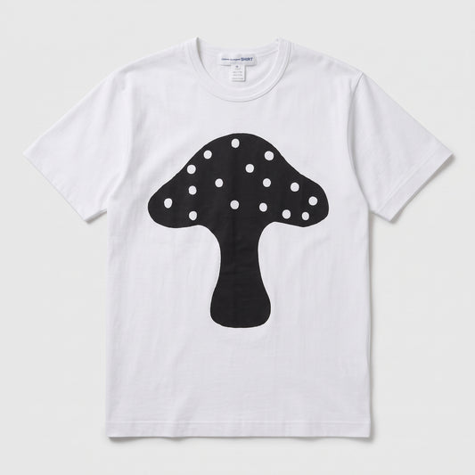 Mushroom Print Cotton T-Shirt