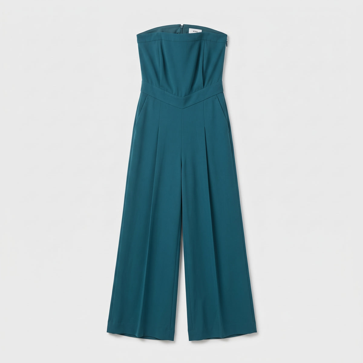 HYKE Strapless Wide Leg Jumpsuit