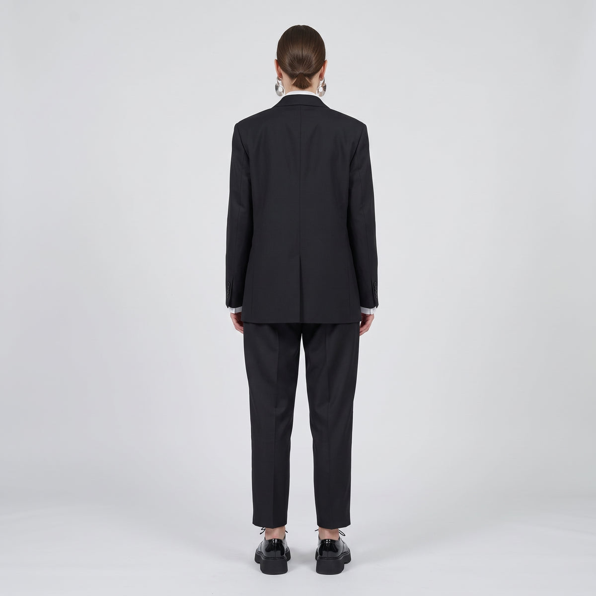 Relaxed Fit Black Tailored Pants