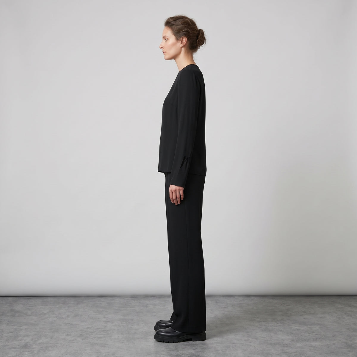 ALBERTA FERRETTI Minimalist Black Long Sleeve Top - view 4