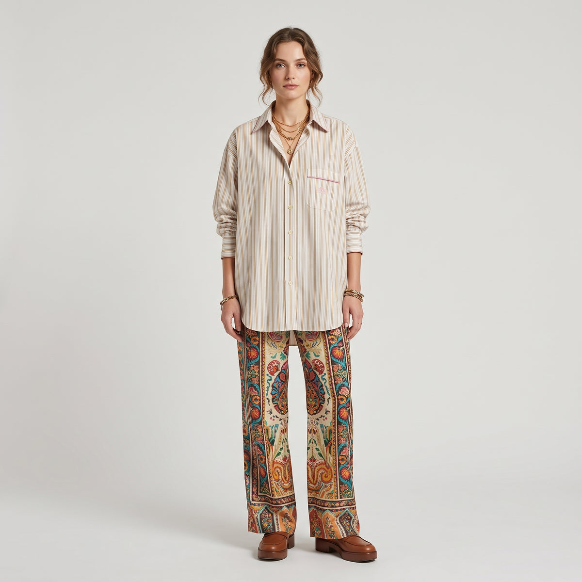 ETRO Striped Cotton Oversized Shirt - view 5