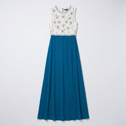 Embellished Floral Evening Gown