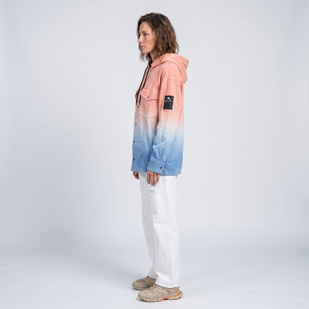 Ombre Hooded Utility Jacket