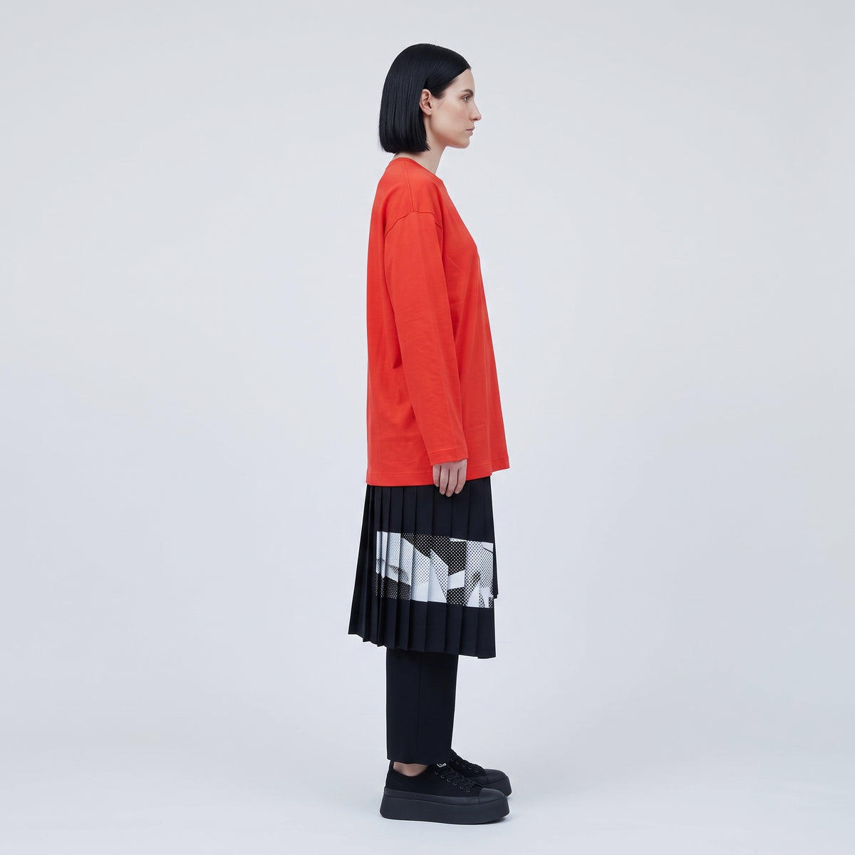 CDG CDG Classic Red Long Sleeve Tee - view 4