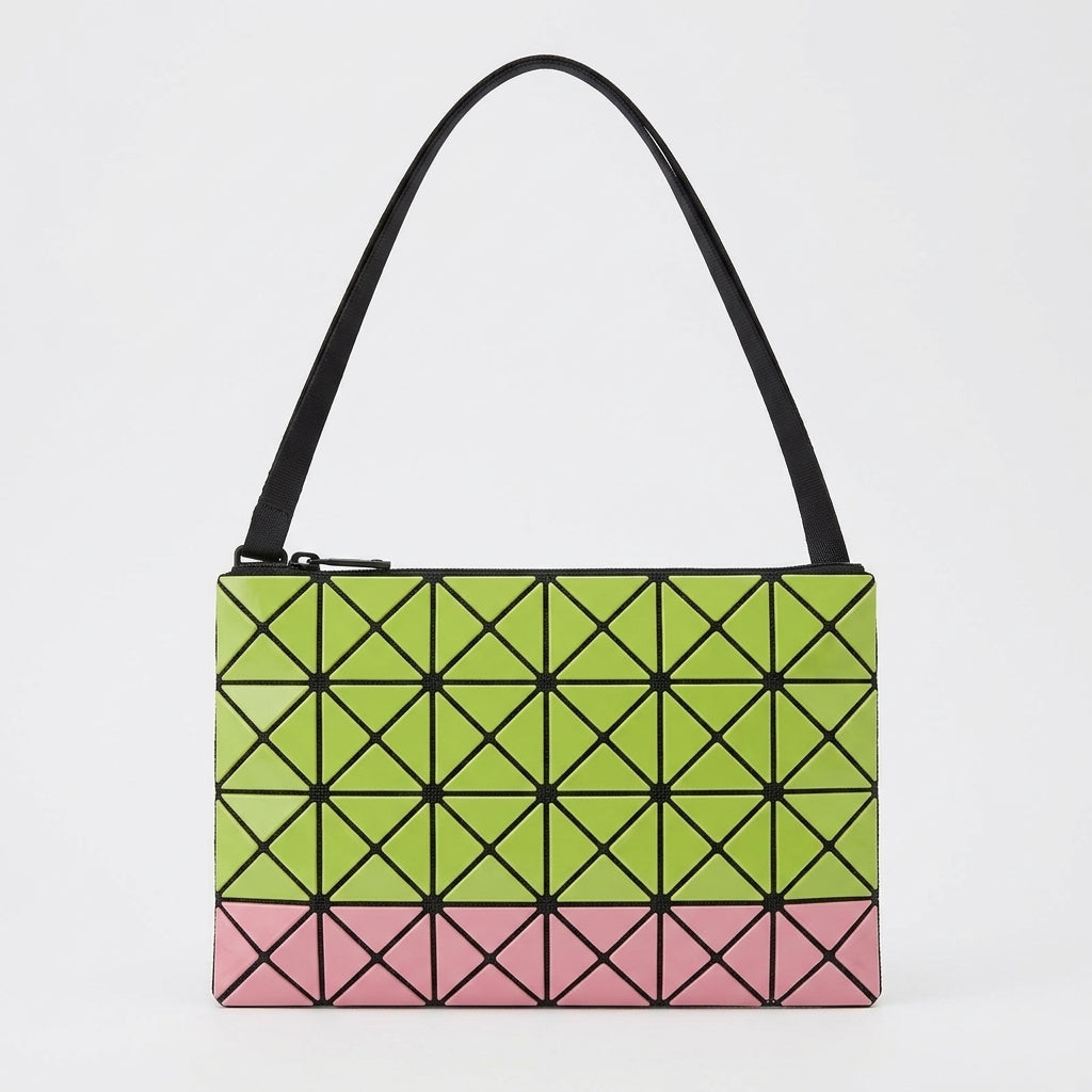 Two-Tone Geometric Crossbody Bag